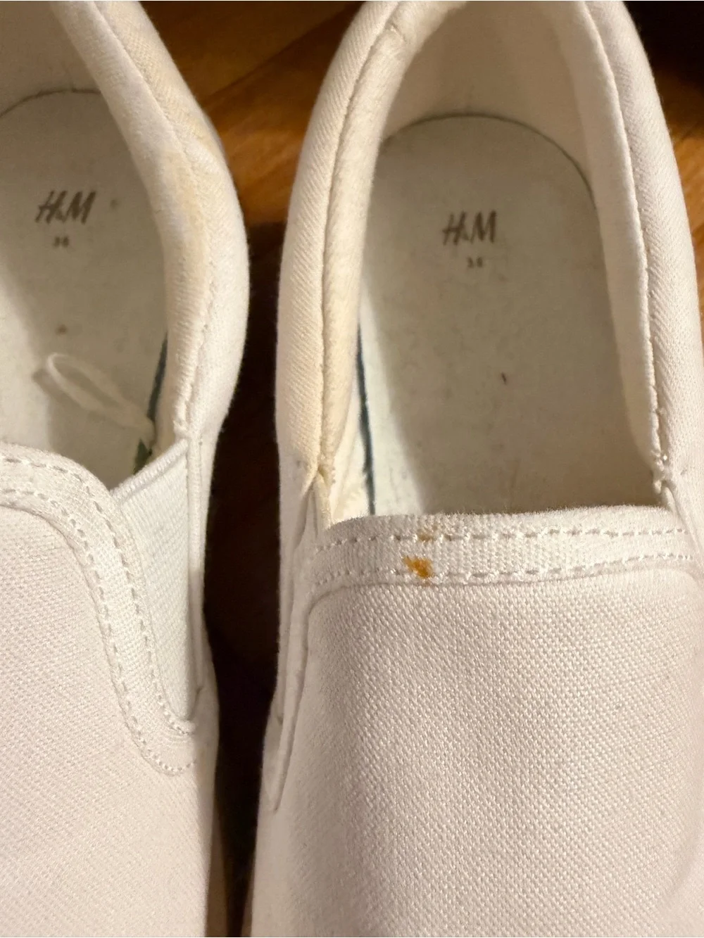H&M Slip-On Canvas Platform Espadrille Sneakers - White